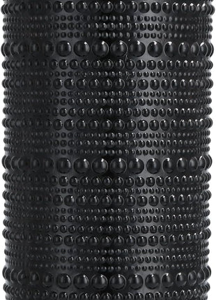 Fortessa Jupiter Beaded Hobnail Glass, 13 Ounce Iced Beverage (Set of 6), Obsidian Black