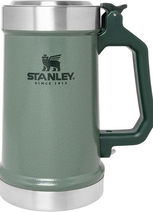 STANLEY Classic Bottle Opener Beer Stein 24 oz | Flip Up Lid and Heavy Duty Handle with Built In Bottle Opener | Insulated Stainless Steel Beer Mug | BPA-Free