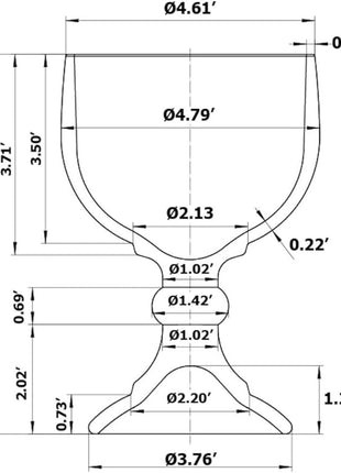 Chefcaptain Margarita Glass Schooner- 21.5 Oz Set Of 4 Extra Large Goblet Crystal Style ZERO LEAD Shrimp Cocktail, Coronaritas, Margaritas 4 PACK With Clips