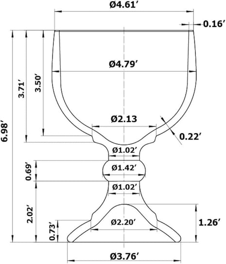 Chefcaptain Margarita Glass Schooner- 21.5 Oz Set Of 4 Extra Large Goblet Crystal Style ZERO LEAD Shrimp Cocktail, Coronaritas, Margaritas 4 PACK With Clips