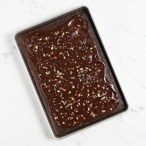 Nordic Ware Prism 21x15 inch Extra Large Baking Pan, XL Capacity, Textured Natural Aluminum For Roasting Baking Broiling