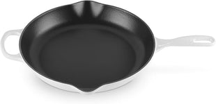 Le Creuset Enameled Cast Iron Signature Iron Handle Skillet, 11.75", White