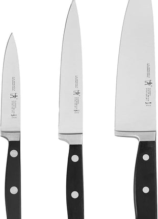 HENCKELS Classic Razor-Sharp 3-Piece Kitchen Knife Set, Chef Knife, Paring Knife, Utility Knife, German Engineered Informed by 100+ Years of Mastery, Stainless Steel