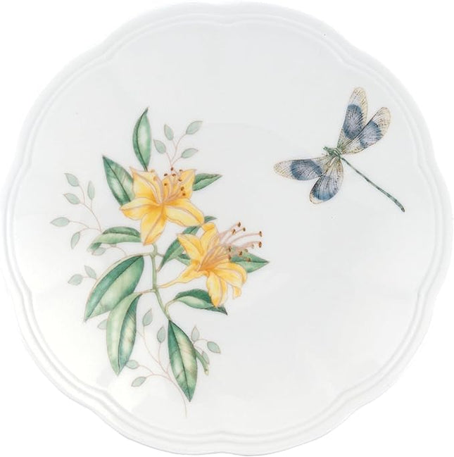 Lenox 6101810 Butterfly Meadow Tidbit Plate, White, 6 x 6 x 0.75-Inch, 1 Piece