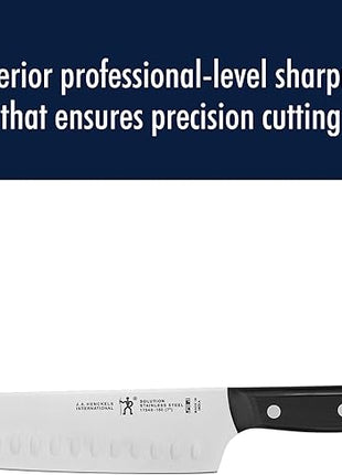 HENCKELS Solution Razor-Sharp 2-pc Knife Set, Santoku Knife 5 Inch, Santoku Knife 7 Inch, German Engineered Informed by 100+ Years of Mastery, Stainless Steel