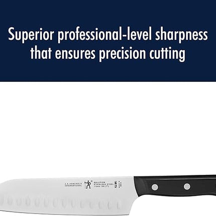 HENCKELS Solution Razor-Sharp 2-pc Knife Set, Santoku Knife 5 Inch, Santoku Knife 7 Inch, German Engineered Informed by 100+ Years of Mastery, Stainless Steel