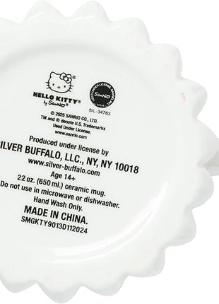 Silver Buffalo Sanrio Hello Kitty Cake Ceramic 3D Sculpted Mug, 20 Ounces