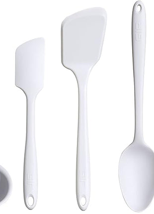 GIR: Get It Right 5 Piece Silicone Ultimate Kitchen Utensils Set - Ladle, Spatula, Flip, Spoon & Spoonula - Non-Toxic Cooking Utensils for Nonstick Cookware, Cooking and Baking - Studio White