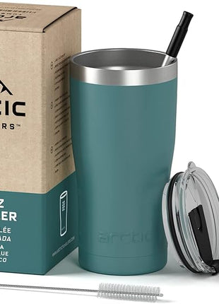 Arctic Tumblers | 20 oz Baltic Sea Insulated Tumbler with Straw & Cleaner - Retains Temperature up to 24hrs - Non-Spill Splash Proof Lid, Double Wall Vacuum Technology, BPA Free & Built to Last
