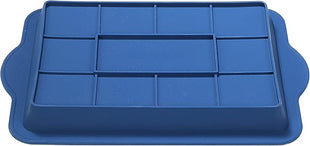 To encounter Silicone Baking Pans Set, 4 Pieces Nonstick Bakeware Set with Baking Pans, Baking Sheets, Cookie Sheets, Cake Pan with Grips and Metal Reinforced Frame More Strength, Navy Blue