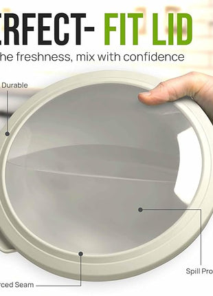 Zulay Kitchen 12 Piece Plastic Mixing Bowls with Leak-Proof Lids Set - Microwave and Freezer Safe Kitchen Mixing Bowls for Preparing, Serving and Storing - Large Nesting Bowls (Midnight Ombre)