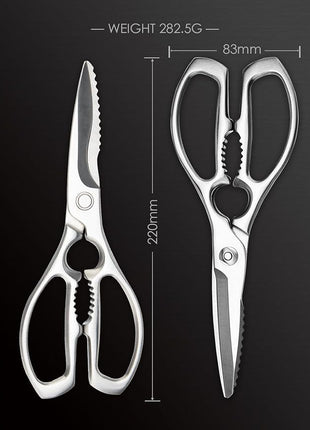 Heavy-Duty Kitchen Scissors Forged from Stainless Steel, Kitchen Shears for Food, Ideal Cooking & Culinary Scissors for Meat, Poultry and Vegetables, Dishwasher Safe, 5-Year Warranty