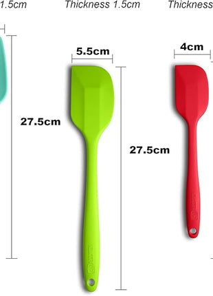 Silicone Spatula 3-piece Set, Ergonomic Handle High Heat-Resistant Spatulas, Non-stick Rubber Spatulas with Stainless Steel Core