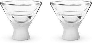 Host Stemless Martini Glasses, Cocktail Glasses, Double Walled Insulated Drinking Glass, Frozen Cups to Keep Your Drinks Cold, Set of 2