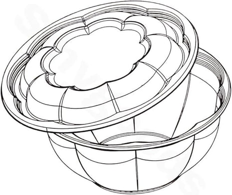 Smygoods Disposable Plastic Salad Bowls with Airtight Lids Ideal for Meal Prep, Takeout, Catering, Parties, Picnics, and Food Storage, Stackable, Leak-Proof