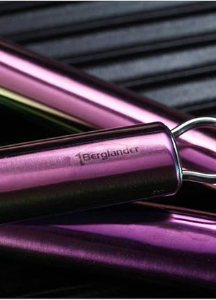 Berglander Rainbow Whisk Pack of 3 Stainless Steel 8",10",12", Titianium Plating Colorful Whisk for Cooking, Beater,Wire Whisk Set Kitchen Wisk (Rainbow)