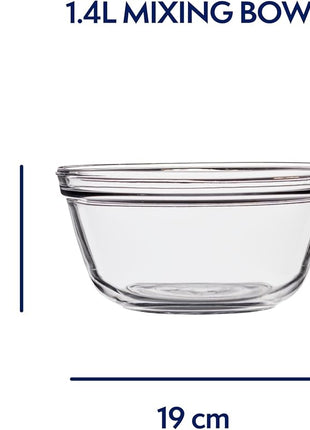 Anchor Hocking Glass Mixing Bowl, 1.5-Quart, Clear