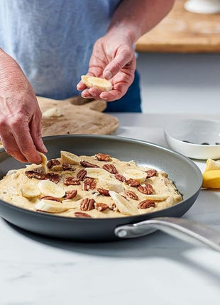 GreenPan Chatham Hard Anodized Healthy Ceramic Nonstick, 8" Frying Pan Skillet, PFAS-Free, Dishwasher Safe, Oven Safe, Gray