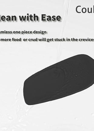 Coukre Silicone Spatula Set of 5,High Temperature Resistant, Food Grade Silicone, Dishwasher Safe, for Baking, Cooking (Pure Black)