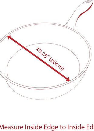 Swiss Diamond 10.25 Inch Frying Pan Nonstick Diamond Frying Pan, Aluminum Coated Skillet, Dishwasher Safe and Oven Safe Fry Pans with Ergonomic Handle, Grey