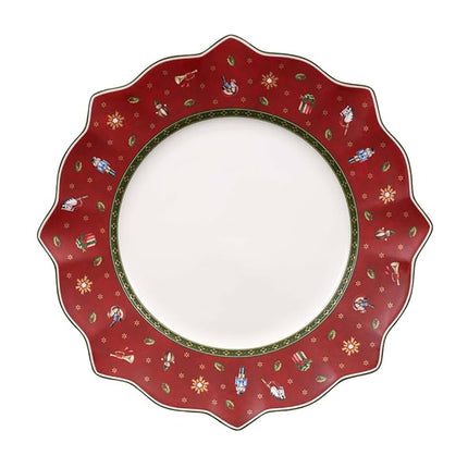 Villeroy & Boch Toy's Delight Christmas Collection Dinner Plate, Premium Porcelain, 11.5 in Diameter, Red/Multicolored