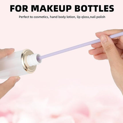 6 Pieces Multi Size Makeup Spatula, Beauty Spatula, Mini Small Silicone Spatula Set for Beauty and Kitchen, Tiny Scraper for Jar, Kitchen Bottles, Cosmetic (Lavender)