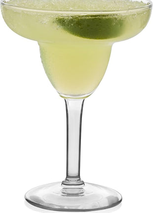 Libbey Margarita Party Glasses Set of 12, Durable Large Margarita Glass, 9 Oz Dishwasher Safe Stemmed Drinking Glasses Gift for Weddings, Parties and More
