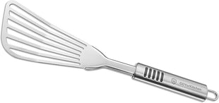 Premium Fish Spatula - Rust-Resistant Stainless Steel, Non-Slip Handle, Ideal for Grilling, Frying, Turning and Flipping Fish, Meat, Eggs, and More - Ergonomic Design for Perfect Results - Set of 2