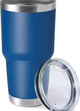 HASLE OUTFITTERS 30oz Stainless Steel Tumbler, Double Wall Vacuum Insulated Travel Mug Tumbler, Durable Insulated Coffee Mug, Gift Box Set (Dark Blue, 1)