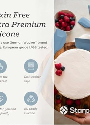 Starpack 'Flip & Whip' Premium Silicone Baking Utensils Set (5 Pcs) - Cooking Utensils with Heat Resistant to 600°F - Baking Utensils - Large & Small Spatulas, Whisk & Basting - Brush Baking Tool Set