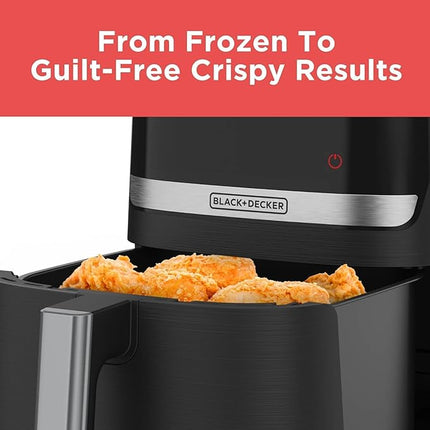 BLACK+DECKER Purifry 8QT Air Fryer, Crispy Deep Fried Taste without the Fat, Plus Bake, Dehydrate, and Keep Food Warm, Digital Touchscreen and Auto Shut-Off