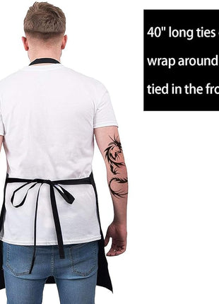 Kitchen Chef Apron - MR. GOOD LOOKIN' IS COOKIN' Funny Aprons for Men Dad - Adjustable Bib Apron with 2 Pockets and 40" Long Ties, Perfect for Cooking, Grilling, BBQ, Baking - Black