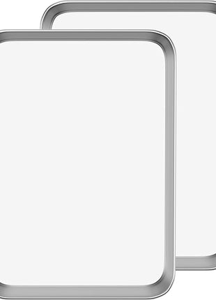Baking Sheet Cookie Sheet Set of 2, Umite Chef Stainless Steel Baking Pans Tray Professional 10.39x8.07x1inch, Non Toxic & Healthy, Mirror Finish & Rust Free, Easy Clean & Dishwasher Safe