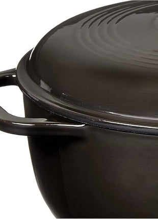 Lodge Manufacturing Company EC6D18 Enameled Dutch Oven, 6 qt, Midnight Chrome