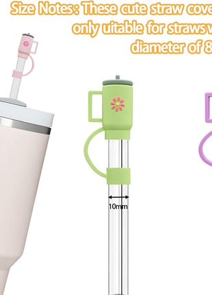 9P Straw Cover for Stanley Cup, Silicone Straw Topper for Stanley Cup 30&40oz with Tumblers, 10mm 0.4in Lid Accessories (Reusable)