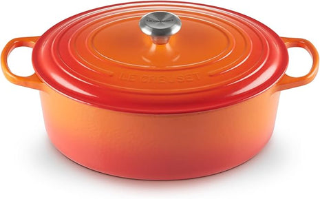 Le Creuset Enameled Cast Iron Signature Oval Dutch Oven, 8 qt., Flame