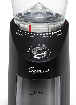 Capresso Infinity Plus Conical Burr Grinder, Black