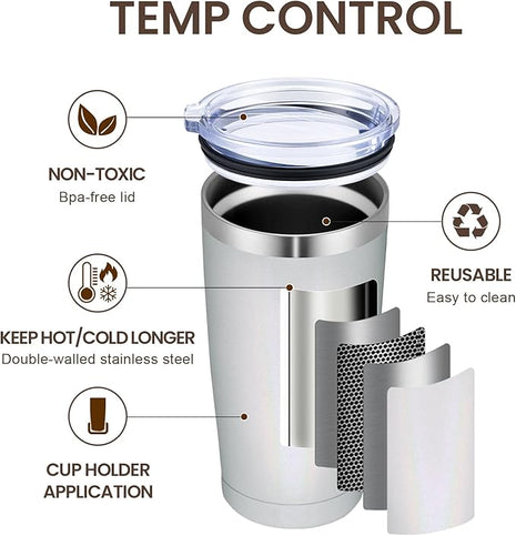 MEWAY 20oz Tumbler 4 Pack Double Wall Vacuum Insulated Travel Glitter Mug Bulk, Stainless Steel Tumblers with Lid and Straw, Powder Coated Coffee Cups for Woman(Rainbow White,Set of 4)