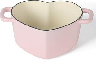 Martha Stewart Heart Shaped 2-Quart Enamel Cast Iron Dutch Oven - Pink