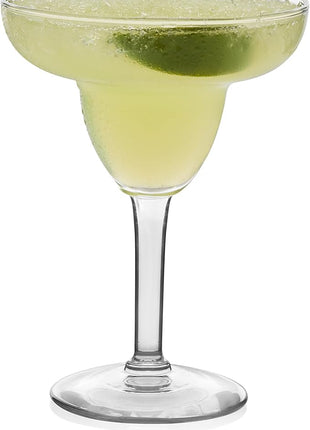 Libbey Margarita Party Glasses Set of 12, Durable Large Margarita Glass, 9 Oz Dishwasher Safe Stemmed Drinking Glasses Gift for Weddings, Parties and More
