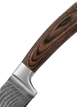 Wakoli EDIB 2-Piece Damascus Kitchen Knife Set – Santoku & Small Santoku with VG10 Core made of 67-Layer Damascus Steel Blades – Professional Chef Knives with Ergonomic Pakkawood Handles in Gift Box