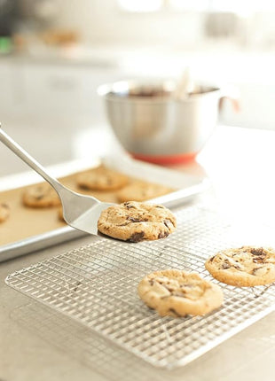 KITCHENATICS Small Quarter Sheet Cooling Rack for Cooking & Baking, Oven Safe Stainless Steel Rack, Baking Rack for Oven Cooking, Heavy Duty Cookie Cooling Rack fits Quarter Sheet Pan, 8.5" x12" IN