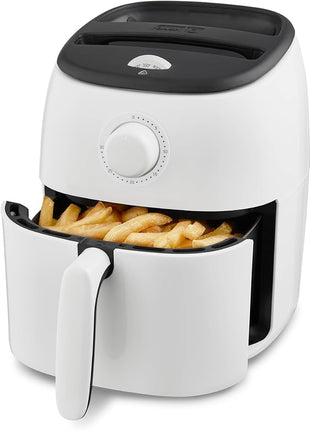 DASH Tasti-Crisp™ Electric Air Fryer Oven, 2.6 Qt., White – Compact Air Fryer for Healthier Food in Minutes, Ideal for Small Spaces - Auto Shut Off, Analog, 1000-Watt
