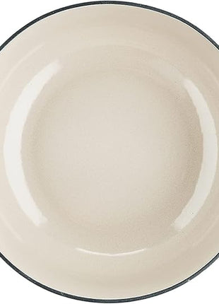 Lodge 3 Quart Enameled Cast Iron Dutch Oven with Lid – Dual Handles – Oven Safe up to 500° F or on Stovetop - Use to Marinate, Cook, Bake, Refrigerate and Serve – Storm Blue