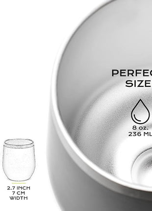 BALIBETOV 5 pcs large Yerba Mate Cup and Bombilla Kit, Includes one 8 oz Yerba Mate Gourd with Lid, Two Bombillas Mate Straw and one cleaning brush (Black, 8.00)