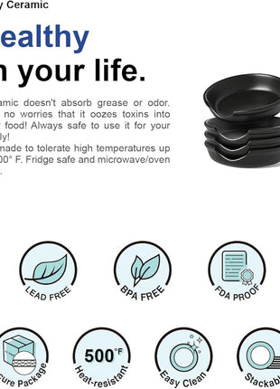 LE TAUCI Ceramic Spoon Rest, 4.8 Inch Spoon Rest for Stove Top, Spoon Holder for Kitchen Counter, Coffee Spoon rest, Utensil Rest for Cooking, Crude Black