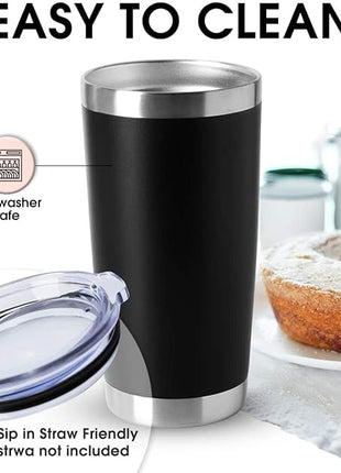 HASLE OUTFITTERS 20oz Tumblers Stainless Steel Mugs with Lid Double Wall Vacuum Insulated Coffee Cups for Cold & Hot Drinks (20oz-Mix, 12 Pack)