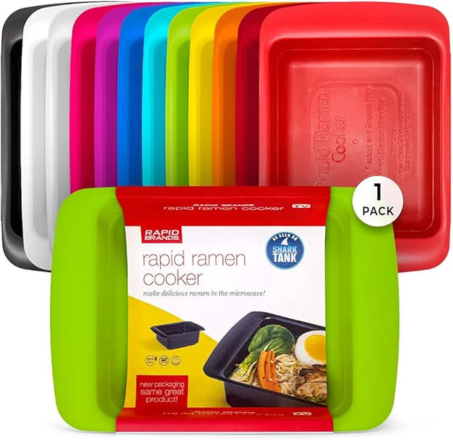 Rapid Ramen Cooker | Microwavable Cookware for Instant Ramen | BPA Free and Dishwasher Safe | Perfect for Dorm, Small Kitchen or Office | Green