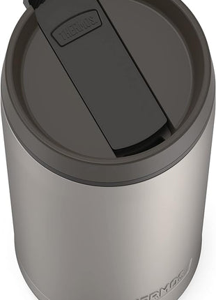 THERMOS ALTA SERIES Stainless Steel Tumbler 18 Ounce, Matte Steel/Espresso Black