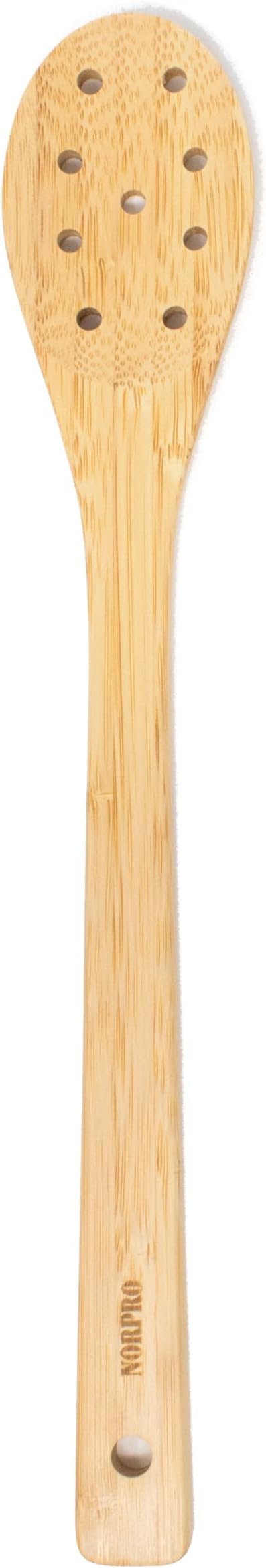 Norpro 12-Inch Bamboo Spoon with Holes